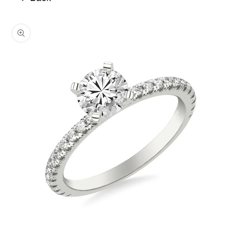 Moissanite Engagement Ring 1 carat total weight NWT 925 sterling silver